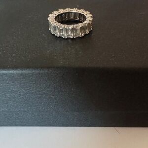 Swarovski Silver Crystal Band Ring